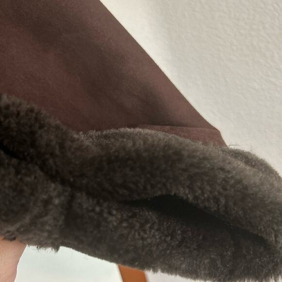 Vintage Marvin Richards Brown Faux Fur Lined Faux Sude Warm Winter coat Jacket M - Picture 9 of 15